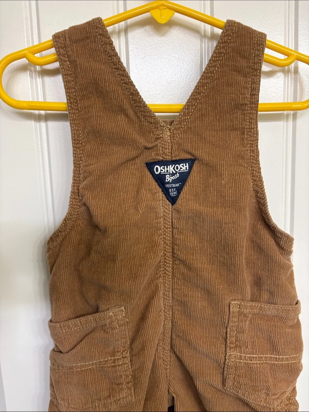 OshKosh B'gosh Tan Brown Corduroy Kids Overalls‎